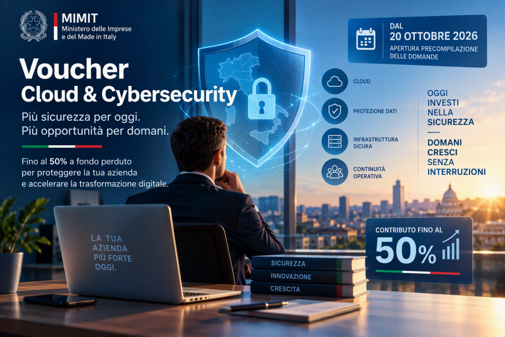 Voucher MIMIT Cloud & Cybersecurity: fino al 50% per rendere la tua azienda più sicura.